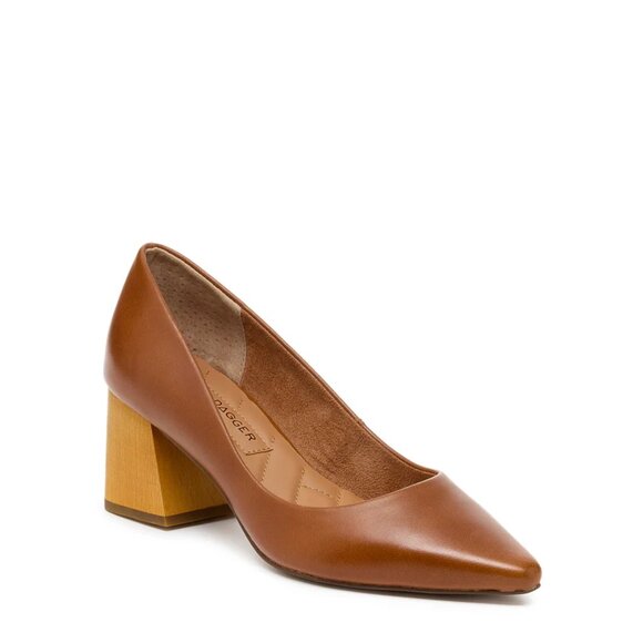 NEW KELSI DAGGER Block Heel Pumps in fox for women 825 4j2 - Picture 6 of 10